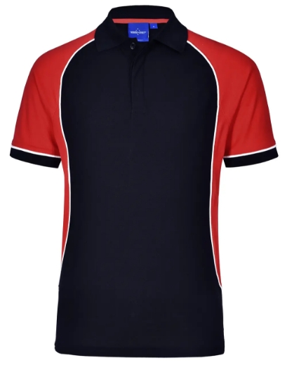 Picture of Winning Spirit, Mens TrueDry Tri-Colour S/S Pique Polo